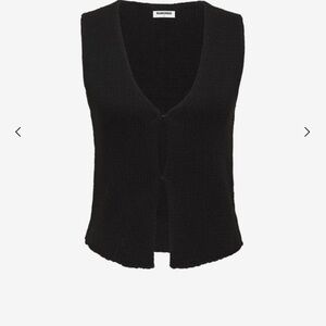 Rumored Black Knit Sleeveless Top